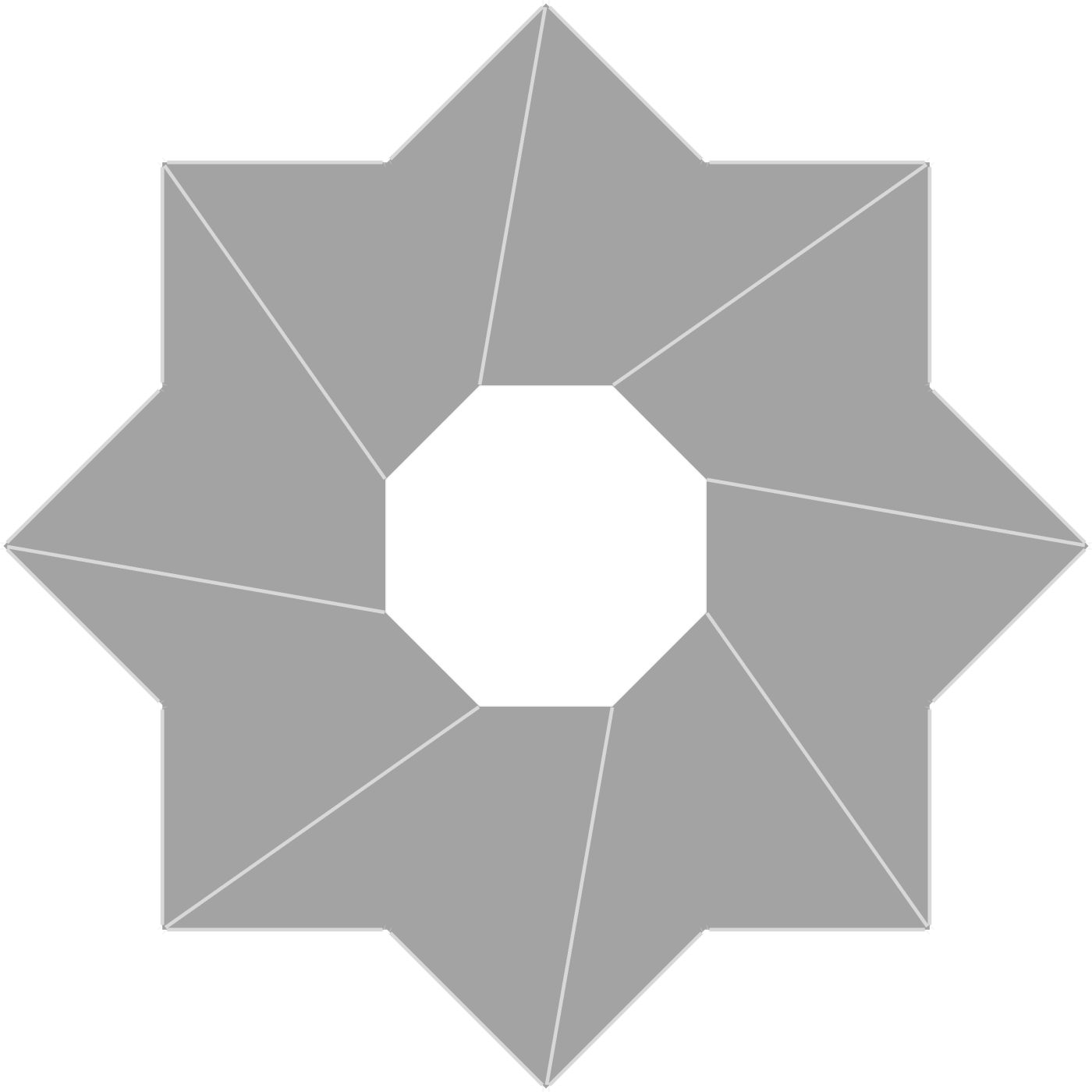 Eight-point star floor plate
